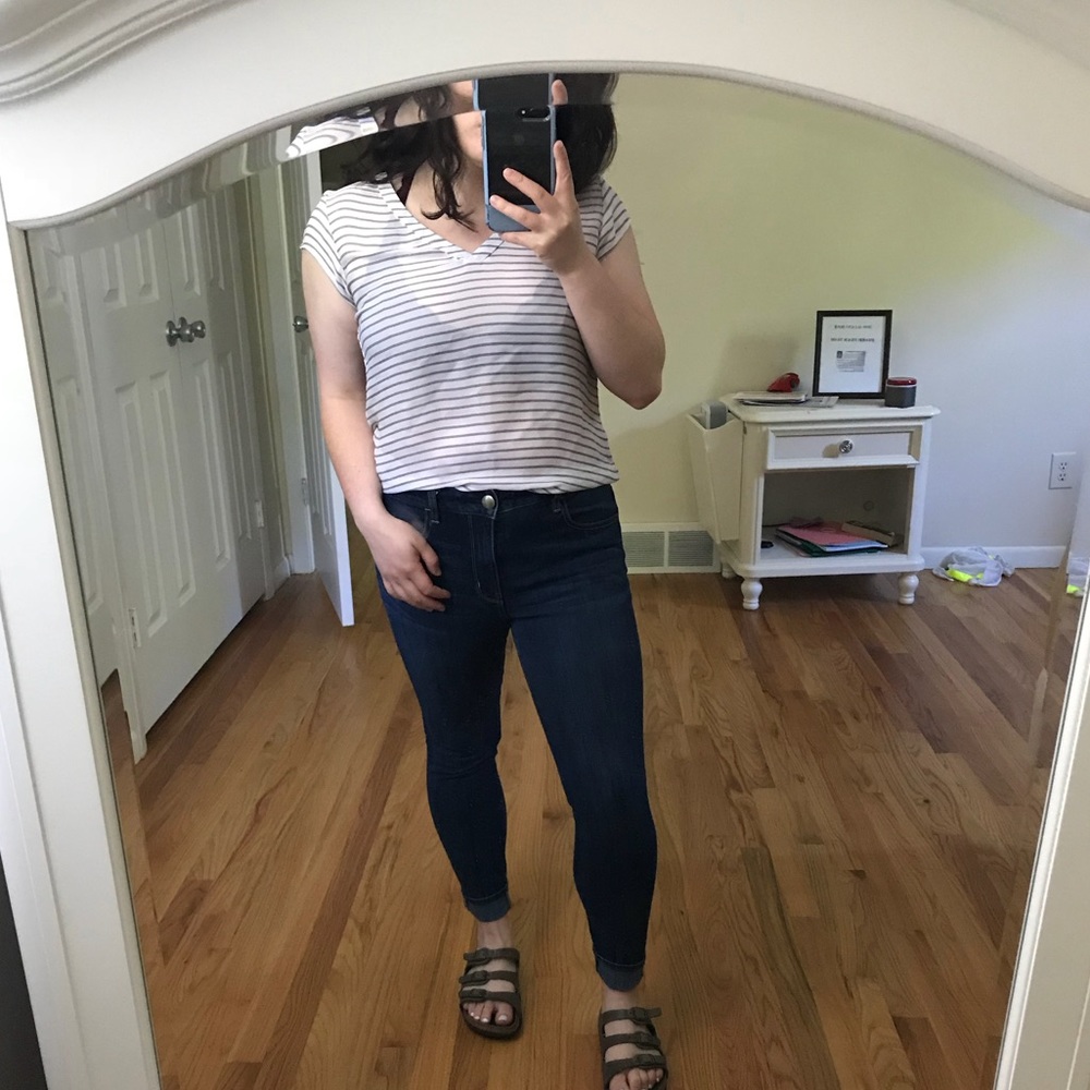 Ann Taylor Chiffon V Neck